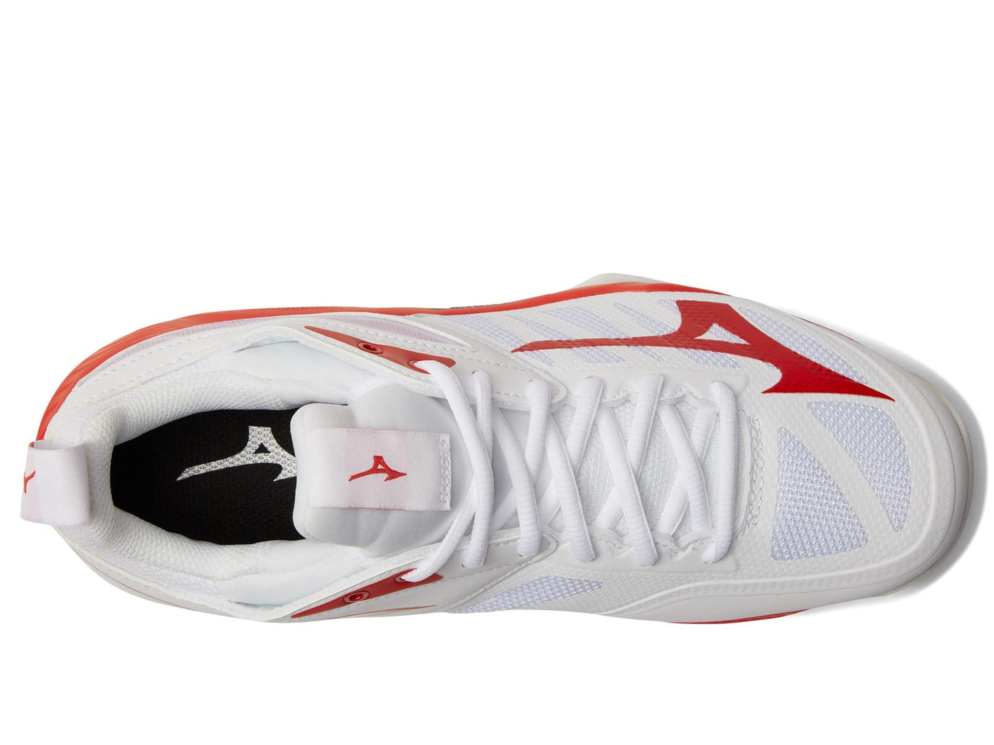 Mizuno Women's Wave Dimension Volleyball Shoe, White-Red