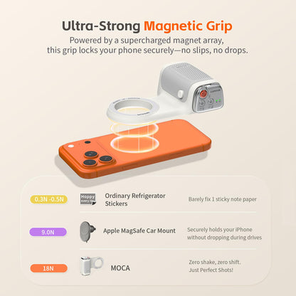 COMITOK Agarre de Cámara MOCA (Grip Magnético / iOS26/17/18)