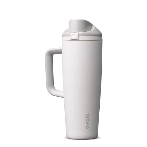 Owala Vaso Aislado FreeSip de 30 oz con Asa Lateral (Malvavisco Tímido)
