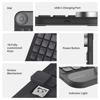 HUION Teclado Programable Keydial Mini Bluetooth (18 Teclas)