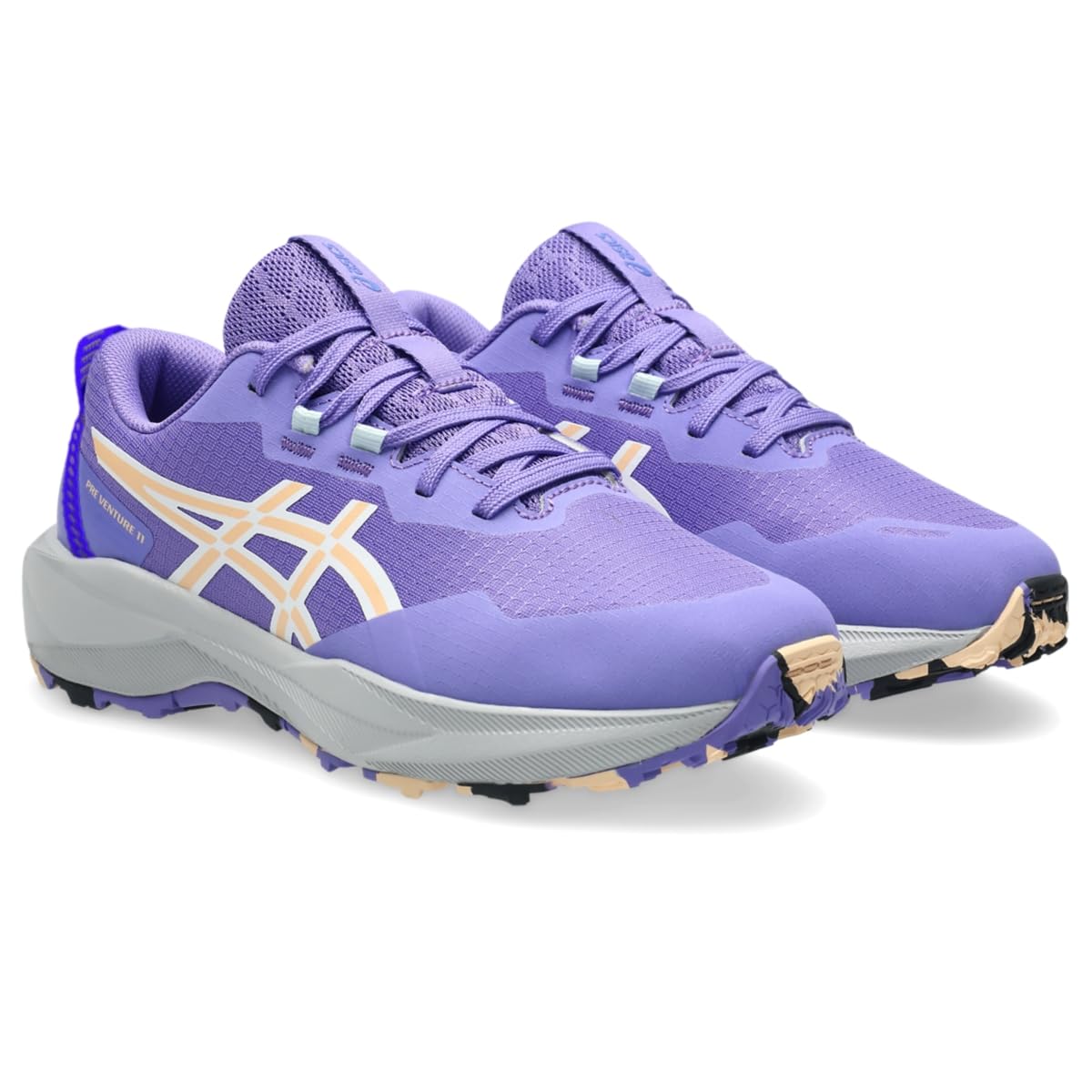 ASICS Kid's PRE Venture 11 Grade School Running Shoes, Amethyst/Apricot Crush