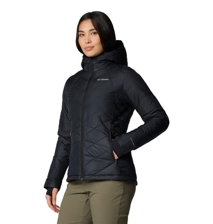 Columbia Chaqueta Acolchada con Capucha para Mujer (Negro / Talla M)