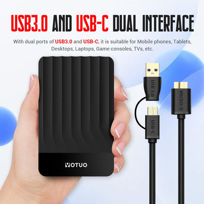 YOTUO Portable External Hard Drive Storage Expansion Mobile HDD USB 3.0 for PC, Mac, Desktop, Laptop, PS4, PS5, Xbox One X/S, Xbox 360, Xbox Series X/S, Office & Game (Black, 750GB)