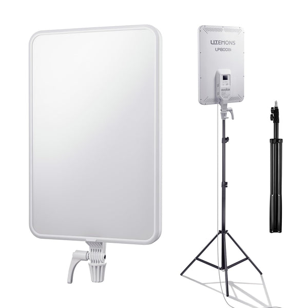 Godox LP800Bi 85W Bi-Color LED Video Light w/Stand, 2800K-6500K, 0-100% Dimmable LED Panel Light, 180°Adjustable Angle, APP Control, CRI96+ TLCI98+, Studio Soft Light for Video Photography