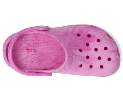 Crocs Kids Unisex Classic Marbled Tie-Dye Clogs (Little Kid/Big Kid) Pink Swirl 6 Big Kid Medium