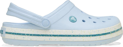 Crocs Zueco Unisex Crocband para Adulto (Talla 7 Mujer y 5 Hombre / Speckled Blue Frost)