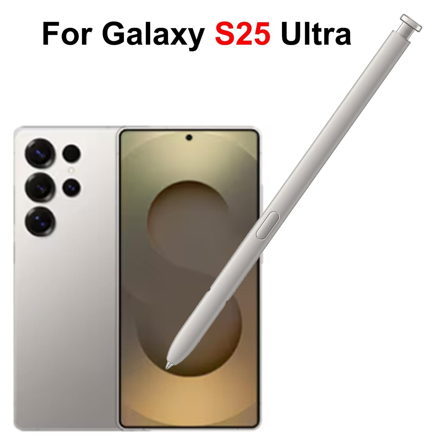 Lápiz Táctil S Pen de Repuesto para Samsung Galaxy S25 Ultra (Gris Claro)