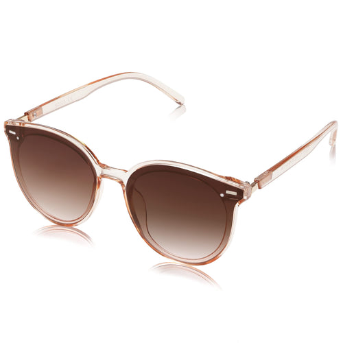 SOJOS Gafas de Sol Redondas Clásicas SJ2067 (Crystal Brown)