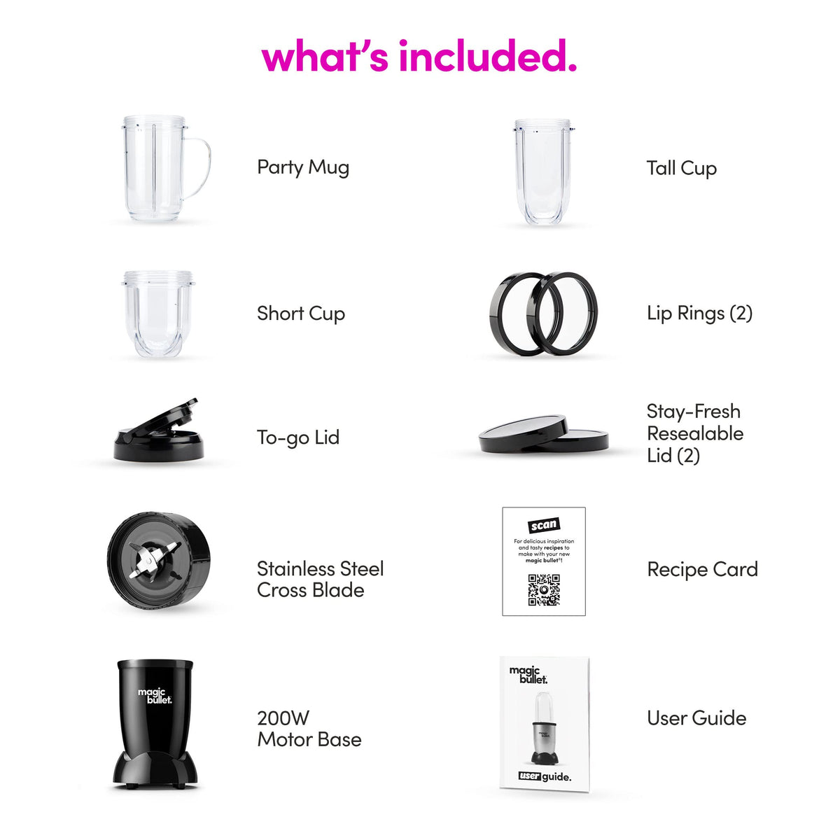 magic bullet® Licuadora Personal MBR-1101AK (250 Watt / Black)