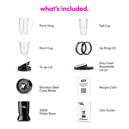magic bullet® Licuadora Personal MBR-1101AK (250 Watt / Black)