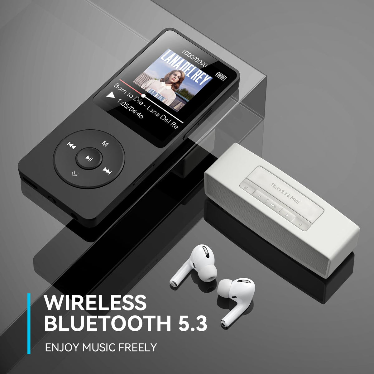 Reproductor MP3 AGPTEK A02 (32GB, Negro)