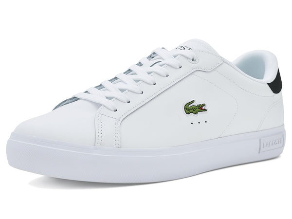 Lacoste Men's Powercourt Leather Sneakers, White/Black