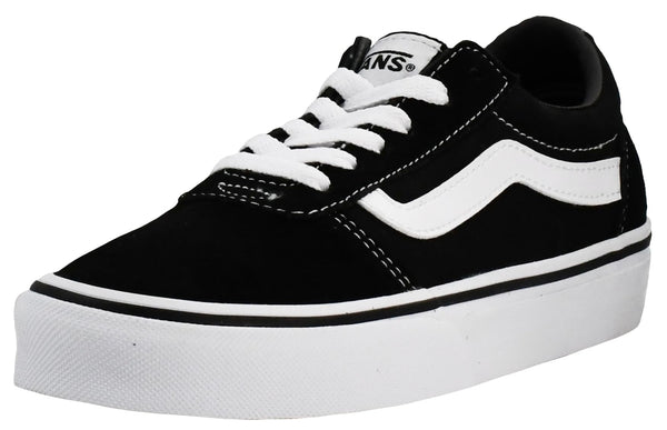 Vans Women's Ward Sneaker, Suede/CanvasBlack/White