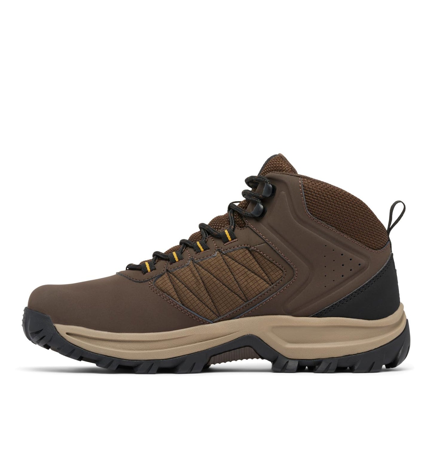 Columbia Mens Transverse Waterproof Hiking Boot, Cordovan/Golden Yellow