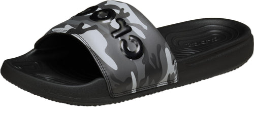 Crocs Men’s All Day Slide Lightweight Slip-On Sandals, Camouflage Black/Grey, Size