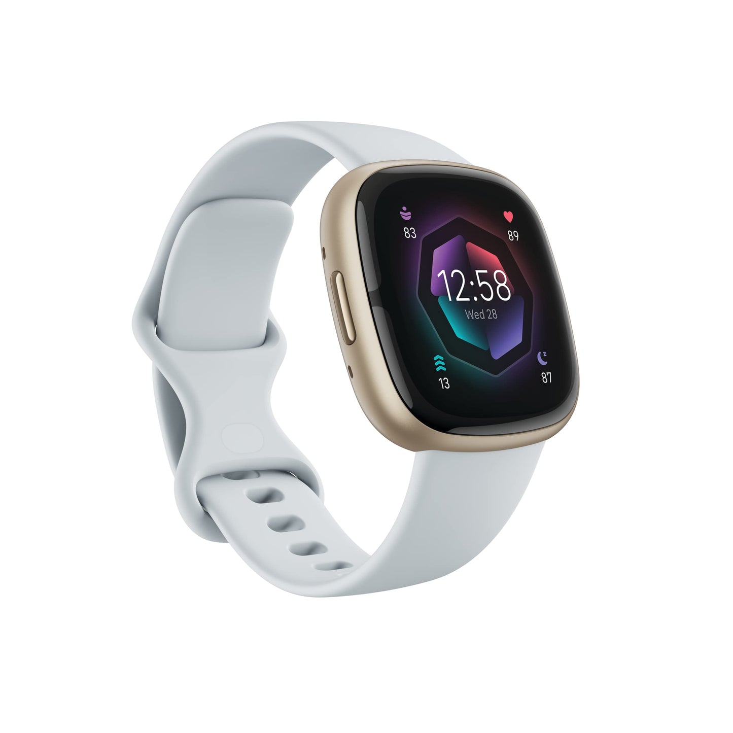 Fitbit Sense 2 Reloj Inteligente Avanzado de Salud y Fitness (Blue Mist/Pale Gold)
