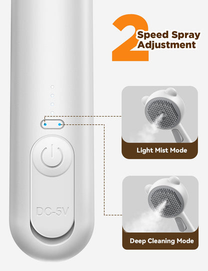 Cepillo a Vapor para Gatos Recargable USB