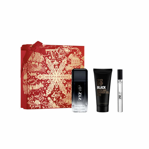 Carolina Herrera 212 Vip Black Set de 3 Piezas para Hombre