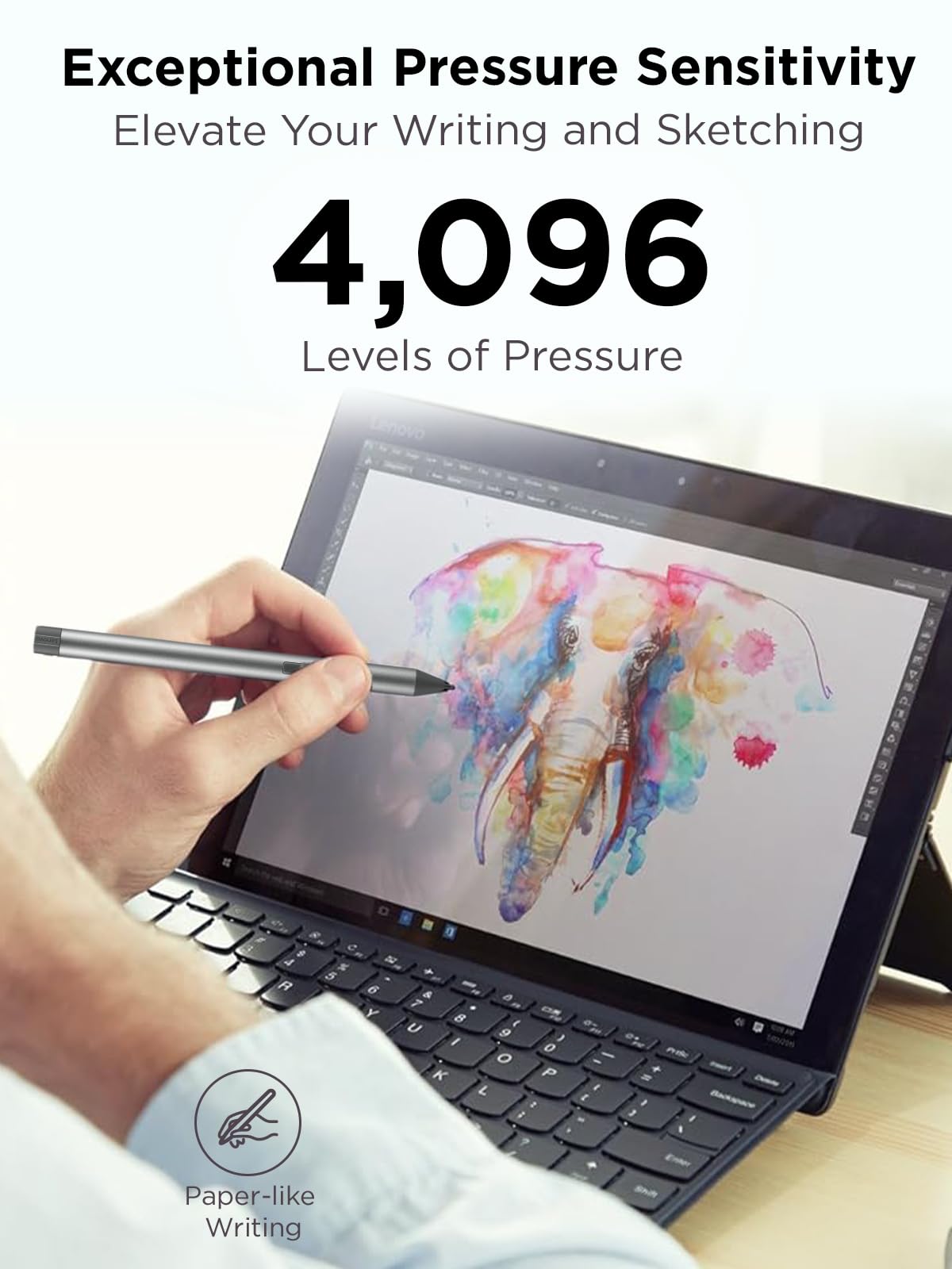 Lenovo Lápiz Digital 2 para Laptop (Plateado/Gris)