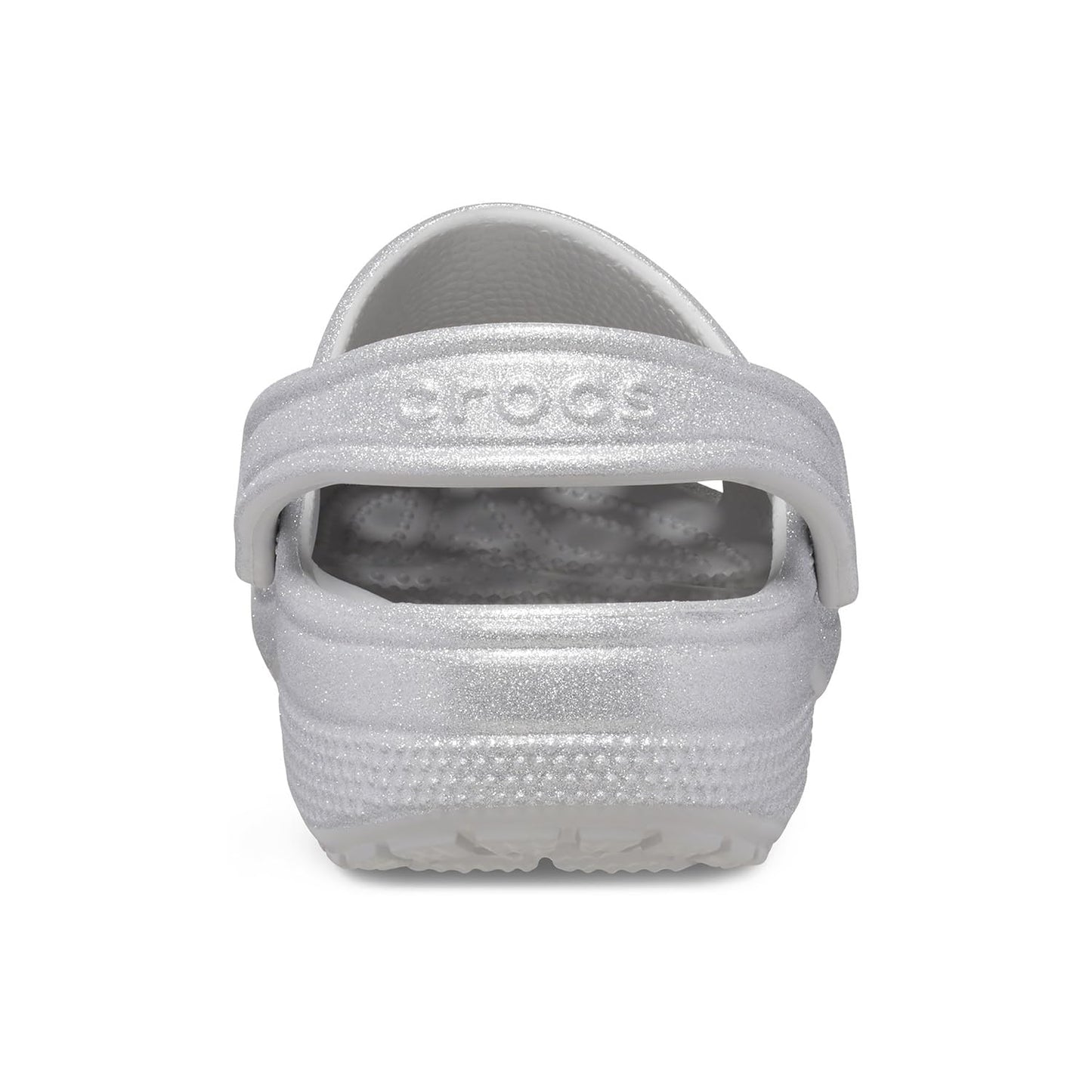 Crocs Unisex-Adult Classic Sparkly Clog, Metallic and Glitter Shoes, Silver Glitter