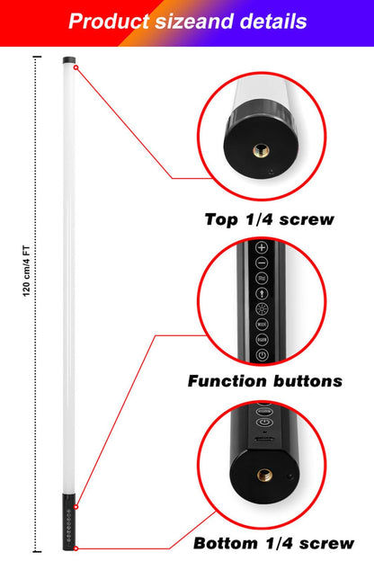 ZDMDRGB Tubos de Luz RGB Portátiles (Paquete de 6)