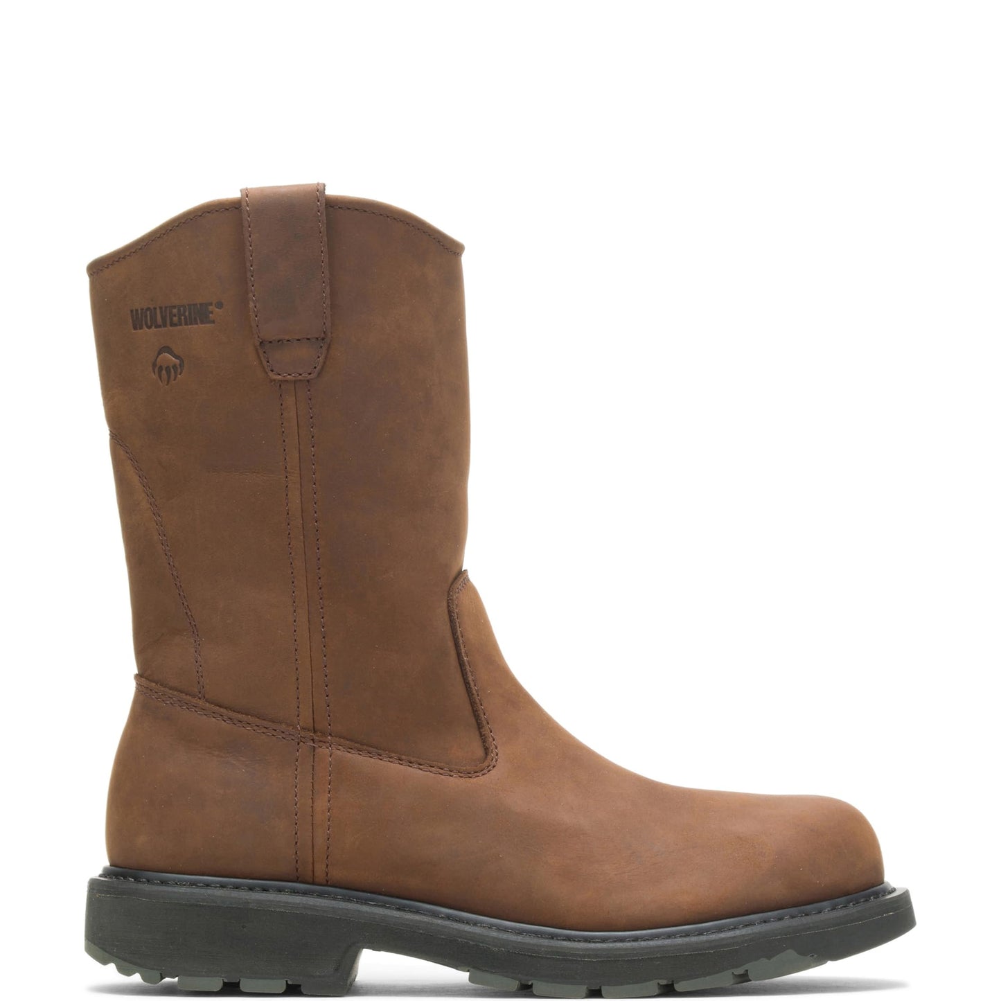 WOLVERINE mens DD Work Wellington Dark Brown 12 XW US