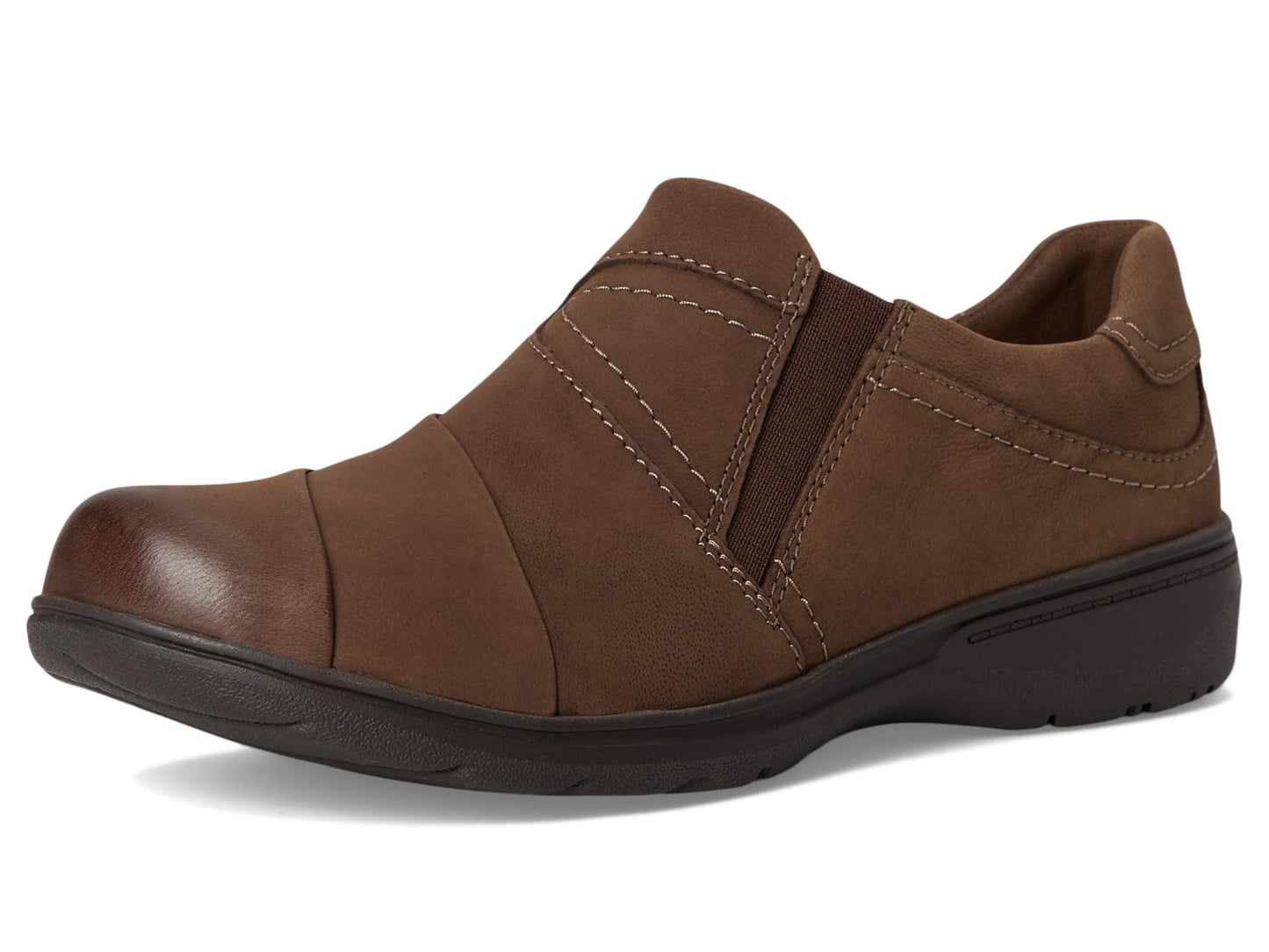 Clarks Collection Women's Carleigh Abby Loafer, Mushroom Nubuck