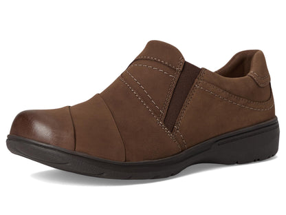 Clarks Collection Women's Carleigh Abby Loafer, Mushroom Nubuck