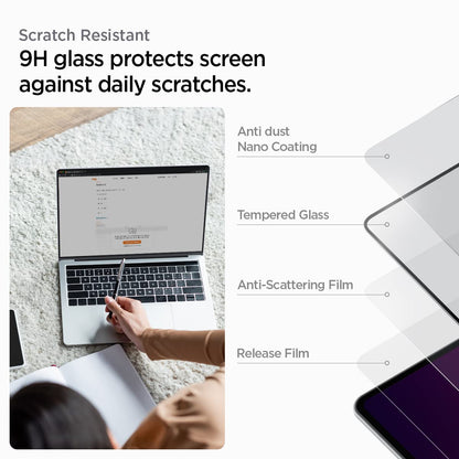 Spigen Protector de Pantalla de Vidrio Templado GlasTR Slim (MacBook Pro 14")