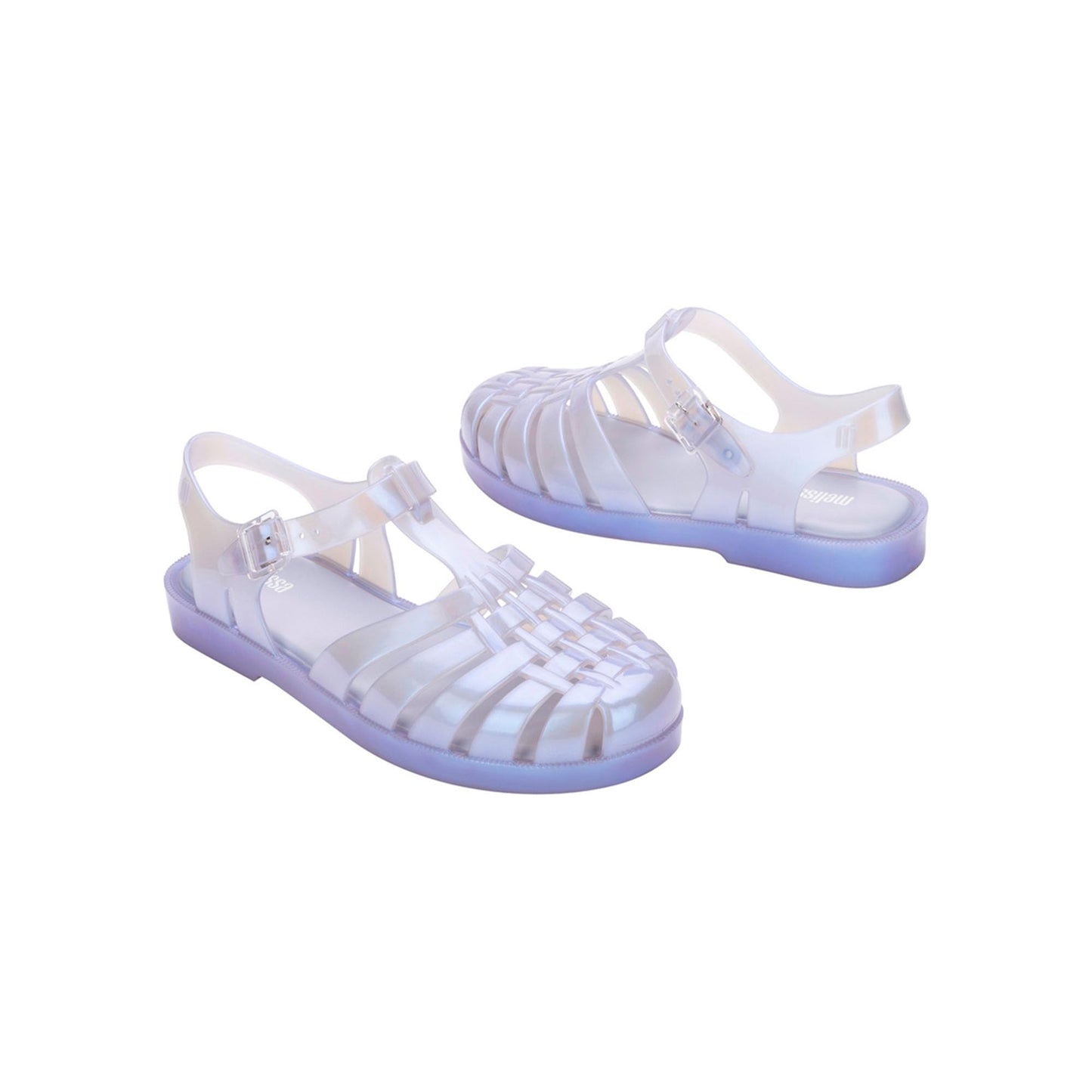 Melissa Possession Jelly Sandals for Women - The Original Jelly Shoes, Fisherman's Sandals with Adjustable Strap and Side Buckle, Pearly Blue