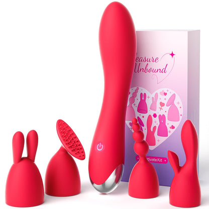 MOOLIGIRL Set de Vibrador del Punto G a Prueba de Agua (Red)