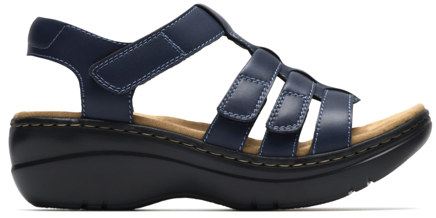 Clarks Womens Merliah 2 Ruby Navy Leather
