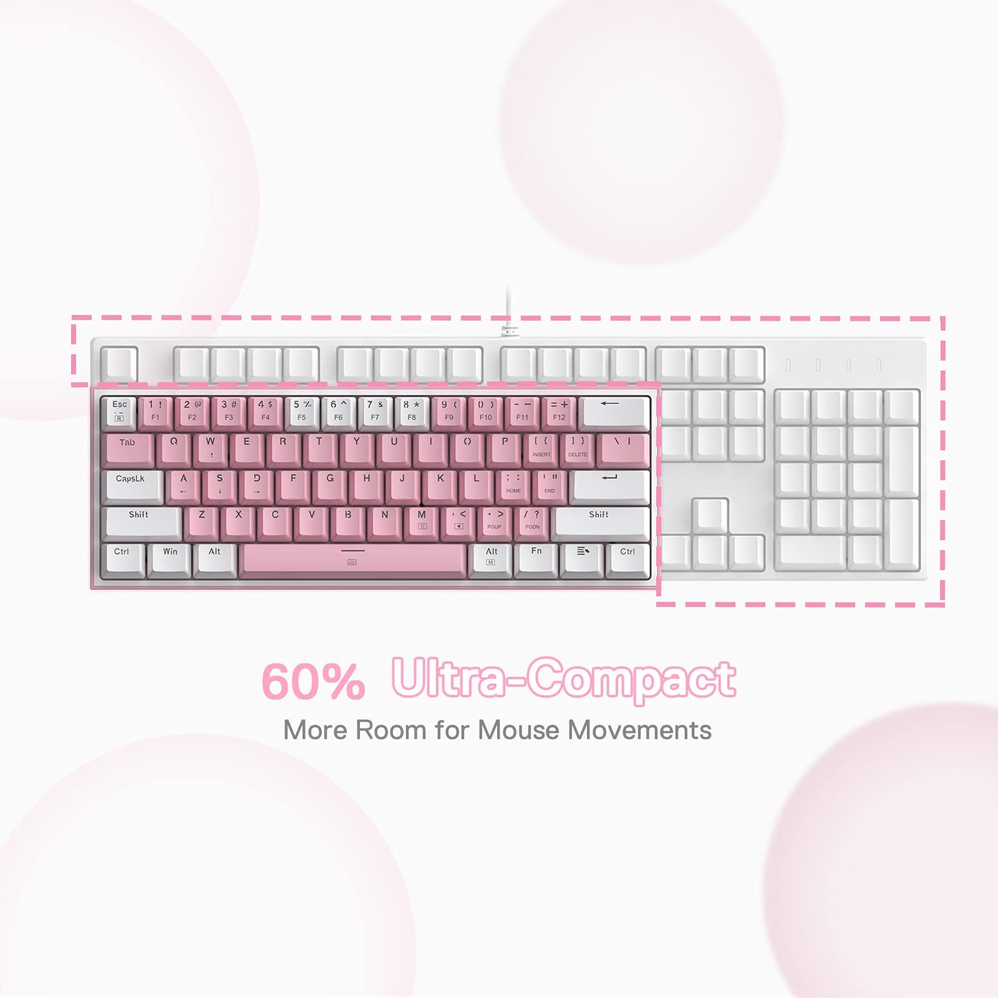 Redragon Teclado Mecánico para Juegos K617 Fizz (60% / RGB)