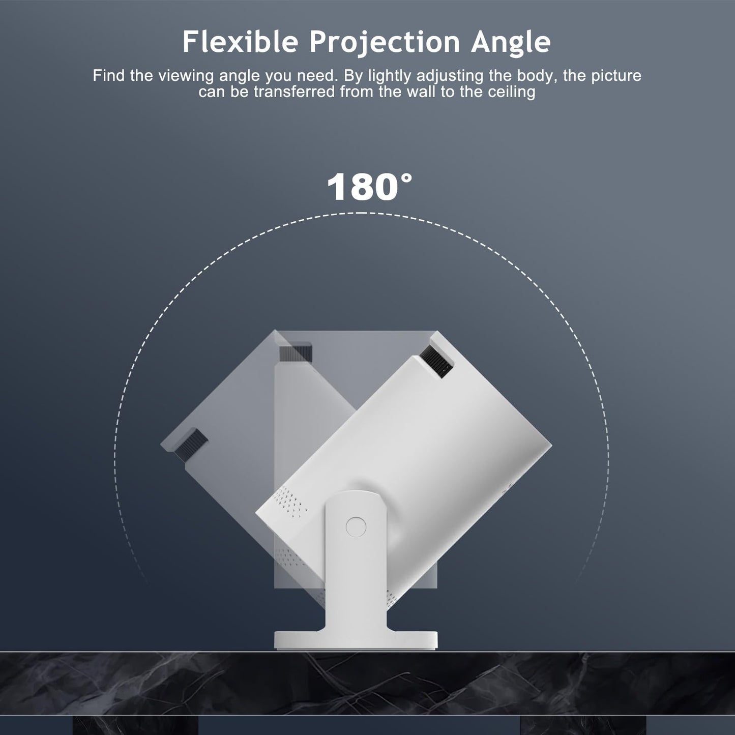 Mini Proyector de Video Inalámbrico Q5 mate (Resolución 1080P / Soporte 4K)
