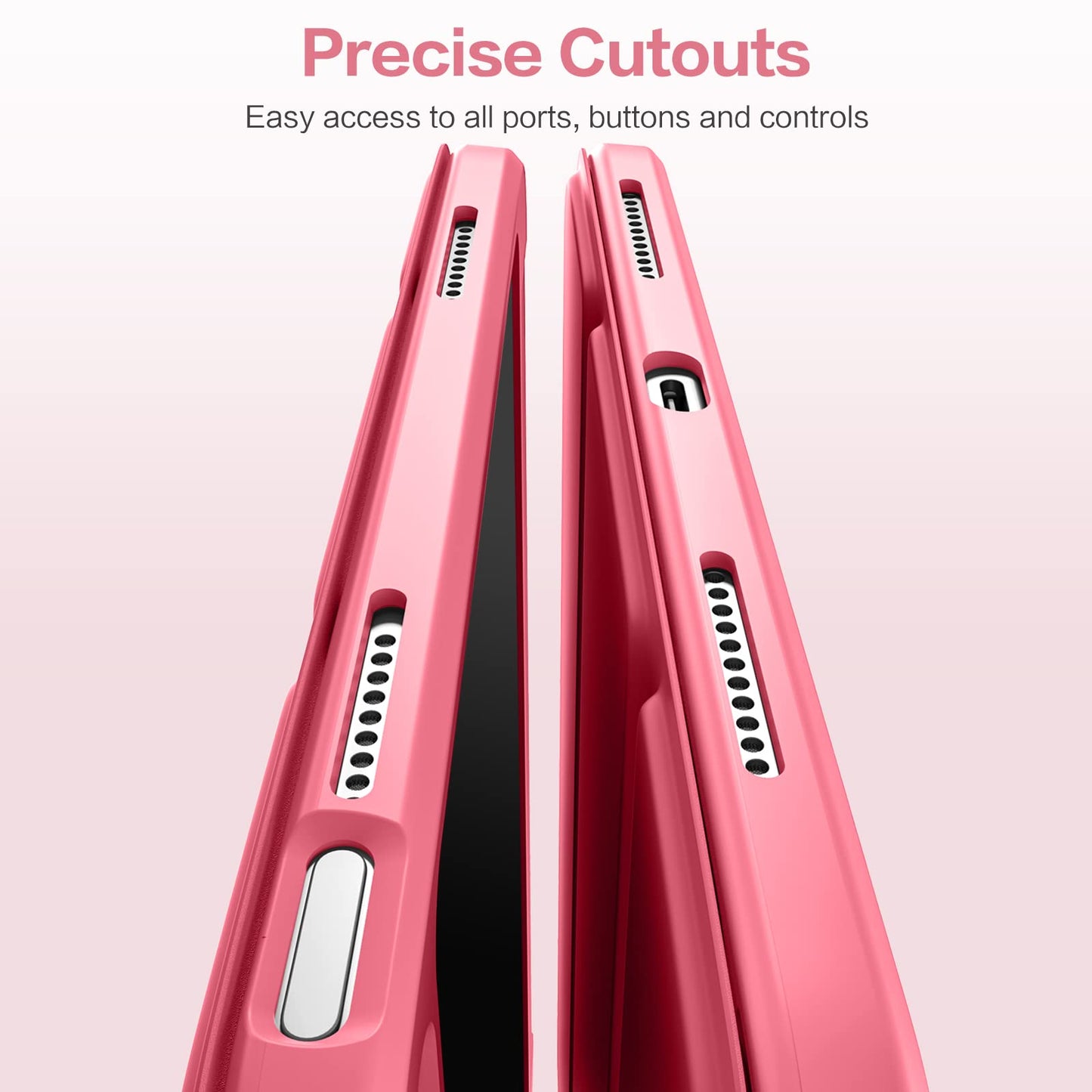 Wenlaty Funda Protectora Plegable para iPad (Rosa Sandía)