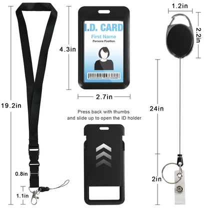Portagafetes Retráctil con Cordón (Unisex)