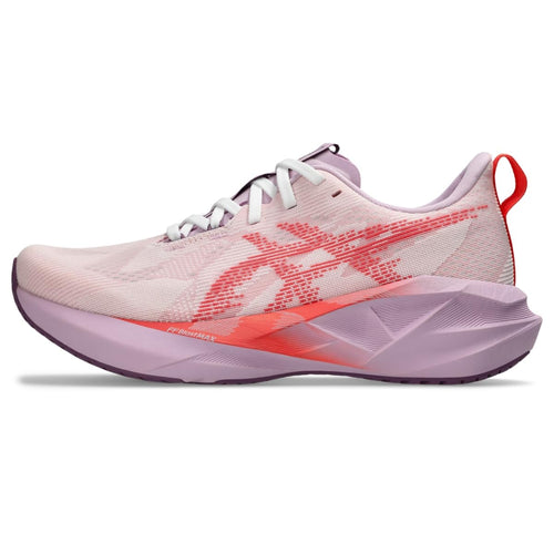 ASICS Women's NOVABLAST 5 Running Shoe, White/Coral Reef