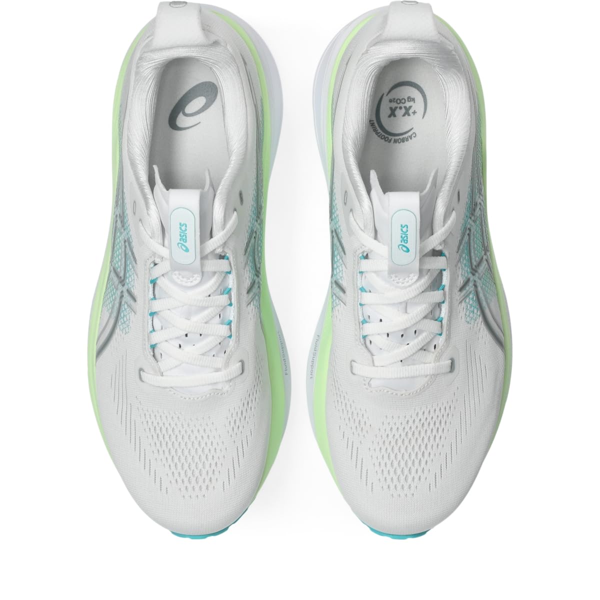 ASICS Men's Gel-Kayano 33 Running Shoes, White/Energy Aqua