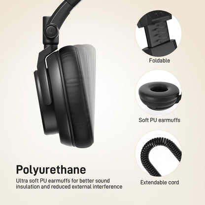 MAONO Auriculares Profesionales de Monitor de Estudio MH601