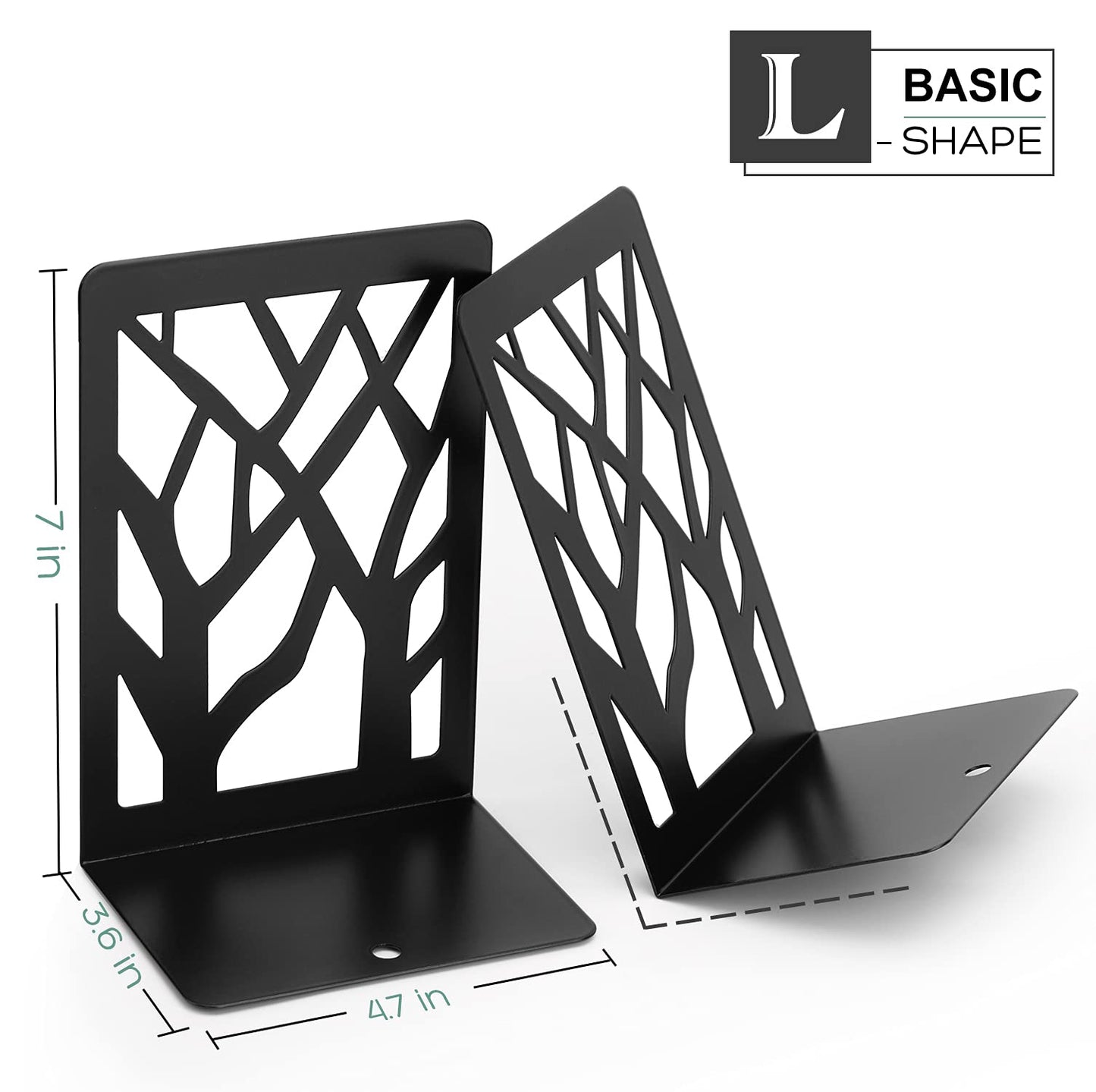 MaxGear Sujetalibros con Diseño de Árbol (8 Pares)