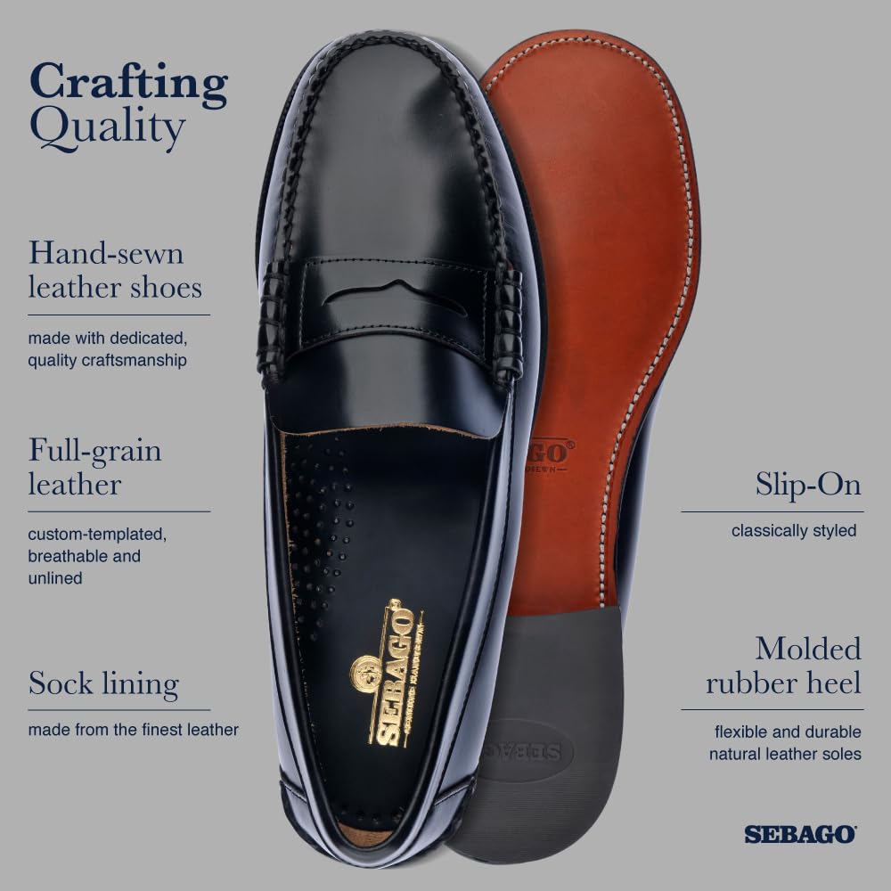 Sebago Men's Classic Dan Loafer Shoes, Black -