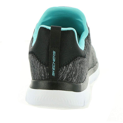 Skechers womens Summits-quick Getaway Sneaker, Black/Light Blue