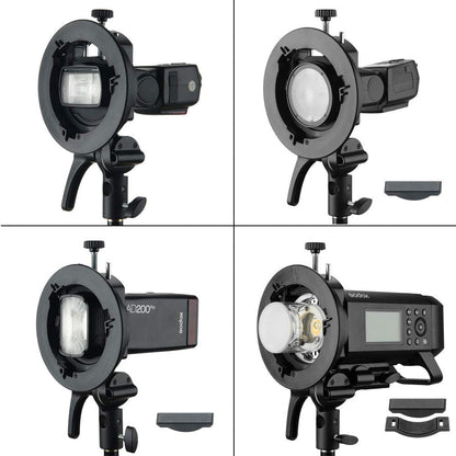 Godox Softbox 32"x32" with S2 S-Type Speedlite Bracket, Bowens Mount Soft Box Kit for Godox V1 AD400Pro AD200Pro AD200 V860II TT685II TT600 TT350