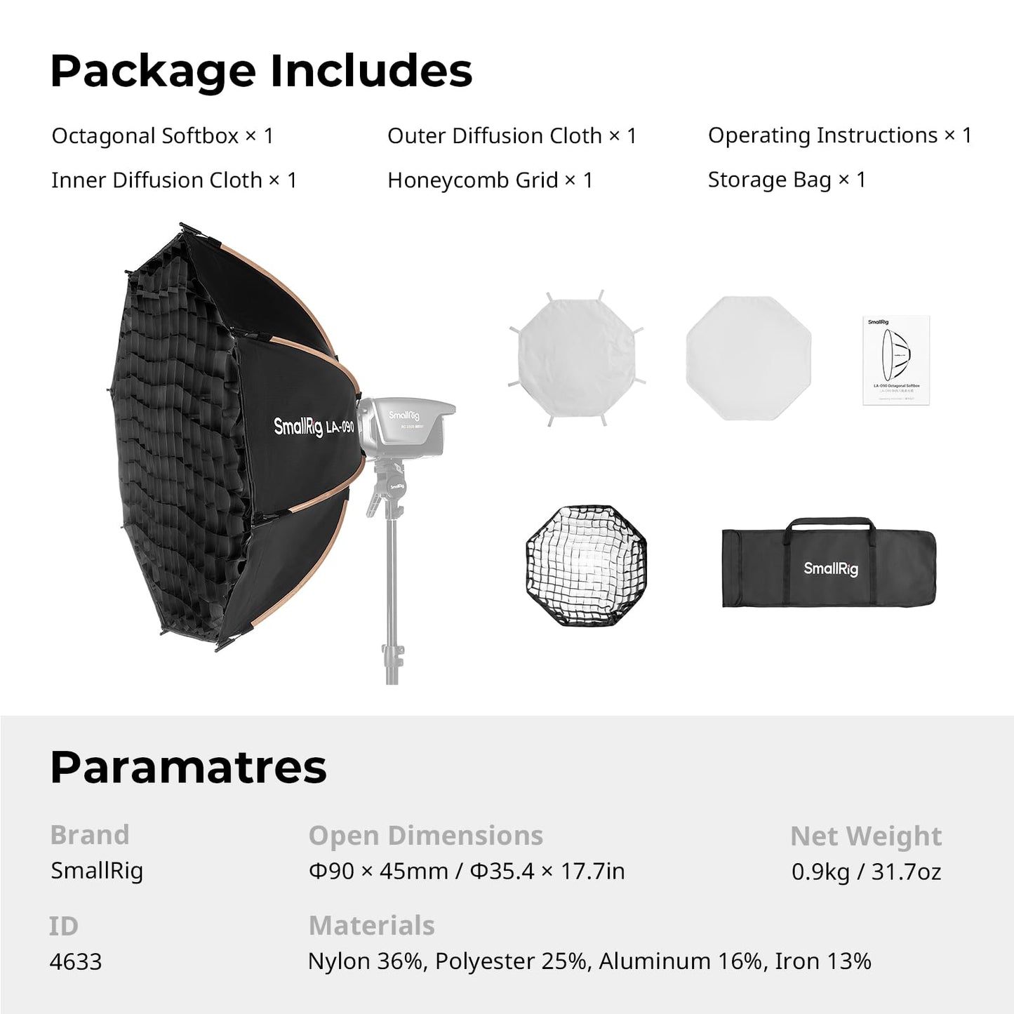 SmallRig LA-O90 Softbox Octagonal (35" / 90cm)