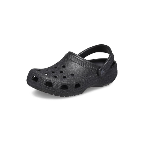 Crocs Unisex Adult Classic Sparkly Clog, Metallic and Glitter Shoes, Black Glitter