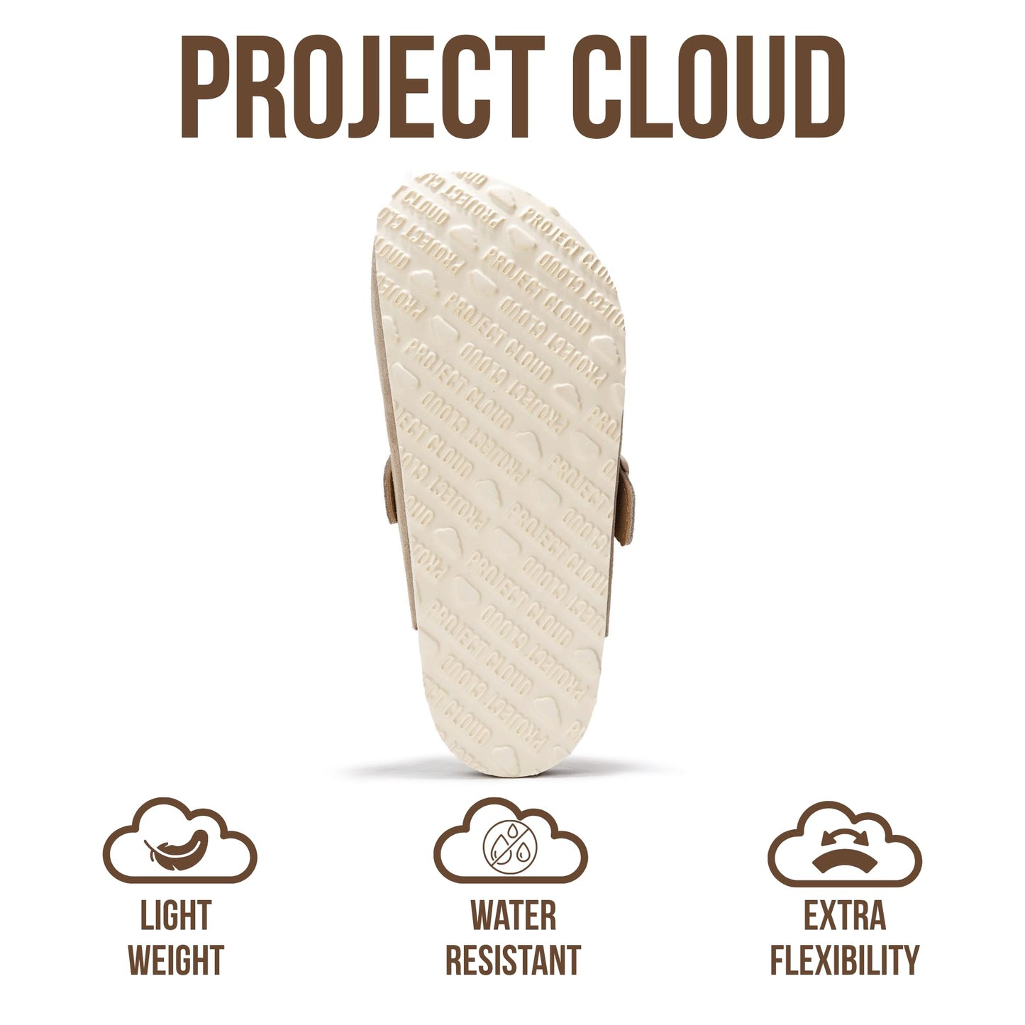 Project Cloud Genuine Leather Footbed Clogs for Women - Memory Foam Arch Support Slippers for Women - Trendy Slip-ons Women's Mules & Clogs Sandals (Benton, SANDSUEDE