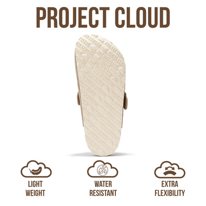 Project Cloud Genuine Leather Footbed Clogs for Women - Memory Foam Arch Support Slippers for Women - Trendy Slip-ons Women's Mules & Clogs Sandals (Benton, SANDSUEDE