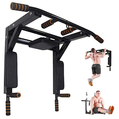 Barra de dominadas y estación de fondos de pared ptlsy (Soporta 440 lbs)