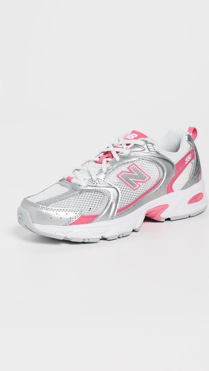 New Balance Unisex 530 Silver Metallic/Dragon Berry