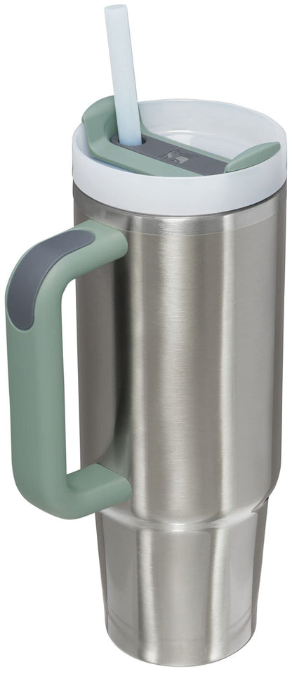 STANLEY Quencher H2.0 Tumbler with Handle and Straw 30 oz | Flowstate 3-Position Lid | Cup Holder Compatible for Travel | Insulated Stainless Steel Cup | BPA-Free | Stainless Steel Shale
